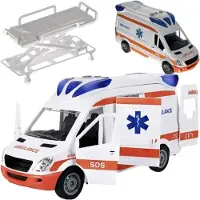Kruzzel Ambulance de secours avec éclairage, sonorisation et brancard