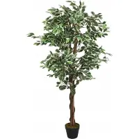 vidaXL Ficus artificiel 378 feuilles 80 cm vert