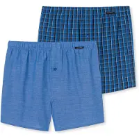 Schiesser Boxers bleu roi / bleu clair / noir / blanc