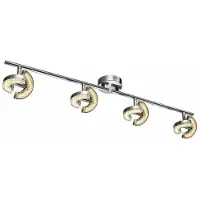 REALITY IMPORT Plafonnier LED Semic 3 W, 3000 K, 1920 lm, métal nickelé, dimensions : 13 x 78 x 10 cm, IP20, Reality