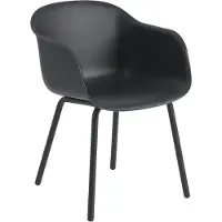 Muuto Fiber Outdoor Chaise Antracite Black