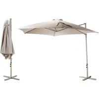 Progarden Parasol YORK D 300 cm beige, parasol à pied déporté, parasol de jardin