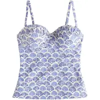 Next Haut de tankini crème / bleu / bleu foncé