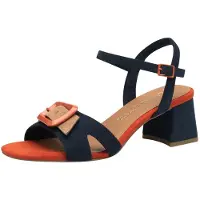 Marco Tozzi Sandales beige / bleu foncé