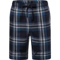 Schiesser Pantalon de pyjama 'Mix+Relax' bleu foncé / gris / blanc / blanc cassé