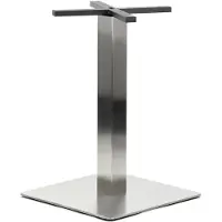 Stema Piètement de table en acier inoxydable SH-3002-6, pour bureau, hôtel, restaurant, 50x50x72,5 cm, acier inoxydable brossé