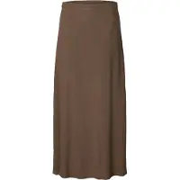 Selected Viscose Mélangée Jupe Longue Femme Marron 34