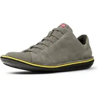 Camper pour homme. 18751-109 Baskets en cuir Beetle gris (42), Plat, Lacets, Casuel