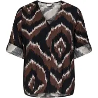 ONLY Chemisier 'CARCamille' brun foncé / rose / noir