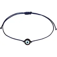 KUZZOI Bracelet 'Evil Eye' bleu ciel / noir / blanc