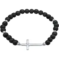 KUZZOI Bracelet noir / argent
