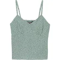 Superdry Cotton Cami Sleeveless Top Vert XS Femme