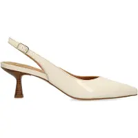 Manfield Escarpins à bride arrière taupe