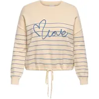 ONLY Carmakoma Pull-over 'CARSIGNE' crème / bleu marine