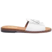 Sebago pour femme. 72127QW Will Slide Pop sandales en cuir blanc (40.5), Plat, Aucun, Casuel
