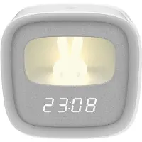 Forever Light Réveil d'alarme en forme de lapin avec veilleuse LED - Pour un sommeil paisible