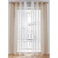 Bonprix Lot de 2 voilages en tissu léger, aussi en XXL