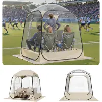 Vevor Tente de Sport Transparente 160 x 160 cm Tente à Bulle Pop Up pour 2-4 Personnes