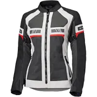 Held Veste de moto textile pour femme Tropic 4 Mesh, gris/rouge, 3XL