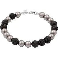 KUZZOI Bracelet anthracite / argent