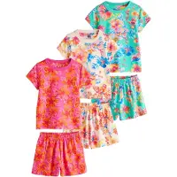 Next Pyjama crème / turquoise / orange / rose