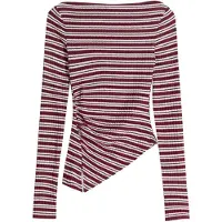 Bershka T-shirt bordeaux / blanc