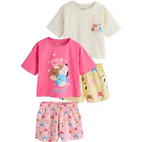 Next Ensemble de linge beige clair / citron / rose / pitaya