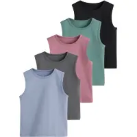 Next Maillot de corps bleu-gris / gris foncé / émeraude / rose ancienne / noir