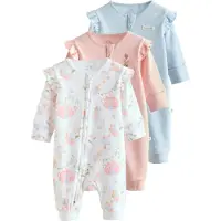 Next Pyjama bleu clair / vert / rose / blanc