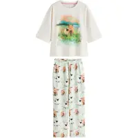 Next Pyjama ivoire / vert