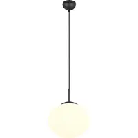 TRIO Suspension FOMENTO noir et blanc 1xE27x15W verre, dimensions : 150x30x30 cm, IP20,