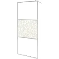 vidaXL Paroi de douche pour passage piétonnier verre ESG design pierre 100x195 cm