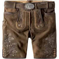Stockerpoint Pantalon folklorique 'Bastian' marron / gris