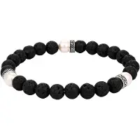 KUZZOI Bracelet noir / argent