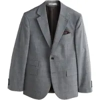 Next Veste de costume gris / blanc
