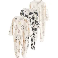 Next Pyjama écru / noisette / jaune clair / noir