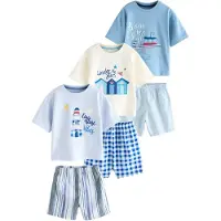 Next Pyjama crème / bleu pastel / bleu clair