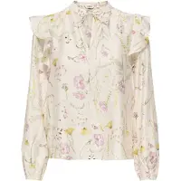 ONLY Chemisier 'ONLJEONA' jaune / violet / blanc cassé