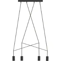 Lyora Lampe suspendue 4 lumières Imbria noir