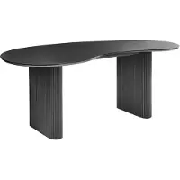 Beliani Table De Repas Peery Noir 93 Cm 198 Cm