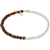 KUZZOI Bracelet marron / brun foncé / argent