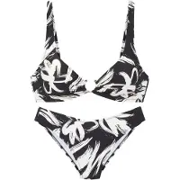 French Connection Bikini noir / blanc