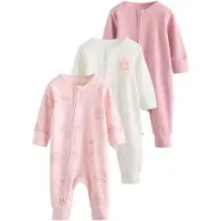 Next Pyjama beige / orange fluo / rose / rose pastel