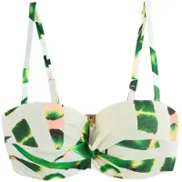 Mint Velvet Hauts de bikini ivoire / vert gazon / pêche