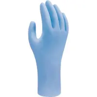 Showa Gants de sécurité jetables en nitrile biodégradables sans poudre 7500PF, de qualité alimentaire, épaisseur 4 mil, longueur 9,5 po, taille X