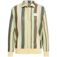 Adidas Originals Cardigan 'Firebird' marron / jaune clair / graphite / vert clair