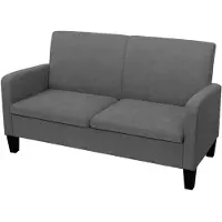 vidaXL Canapé à 2 places 135x65x76 cm Gris foncé