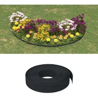 vidaXL Bordure de pelouse Noir 10 m 10 cm Polyéthylène