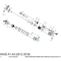 RockShox 350lb Shock Absorber Spring Blanc 200 mm