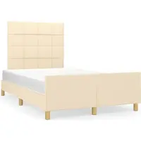 vidaXL Cadre de lit sans matelas Crème 120x200 cm Tissu